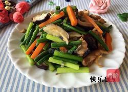 蒜苔香菇炒肉的做法图解11