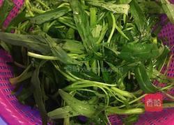 虾米肉碎炒通菜的做法图解1