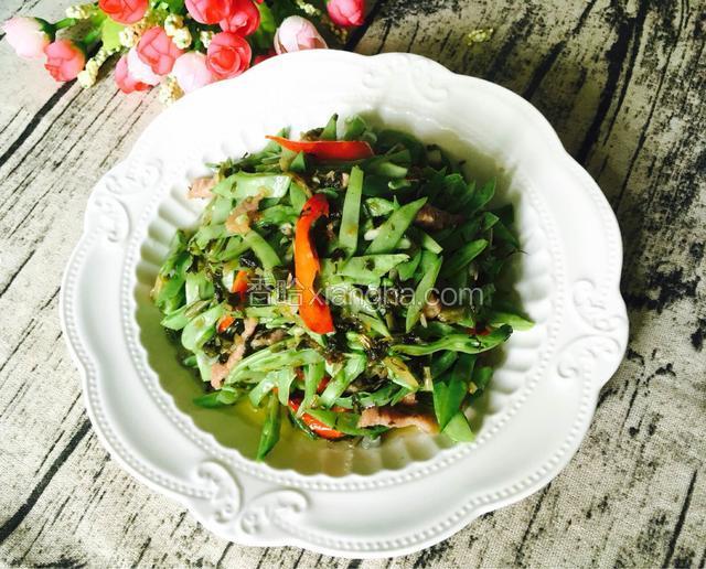 扁豆炒雪菜