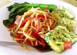 猪肝瘦肉炒意粉的做法图解6