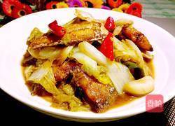 带鱼扒白菜的做法图解12