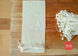 干豆腐卷金针菇的做法图解3