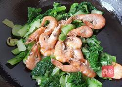 虾炒小白菜的做法图解9