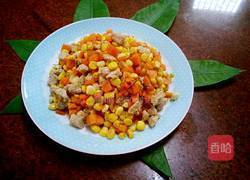 玉米胡萝卜炒肉粒的做法图解8