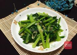 海米炒油菜的做法图解6