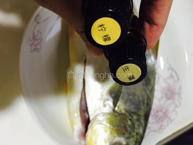 盐、柠檬汁和生姜汁少许把鱼腌一下，可以用姜丝；为了方便我把姜和柠檬榨汁备用的。