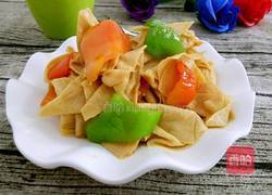 彩椒炒油豆皮的做法图解8