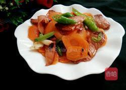 胡萝卜炒腊肉的做法图解9