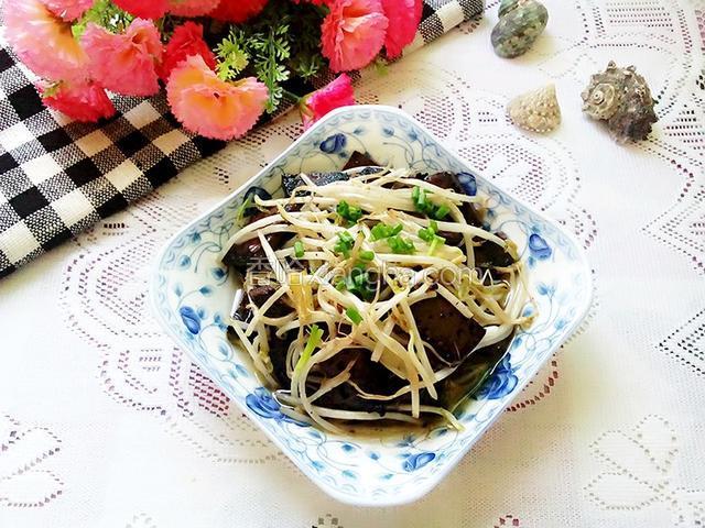 猪血炒豆芽