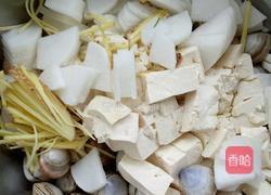 蛤蜊豆腐萝卜汤的做法图解5