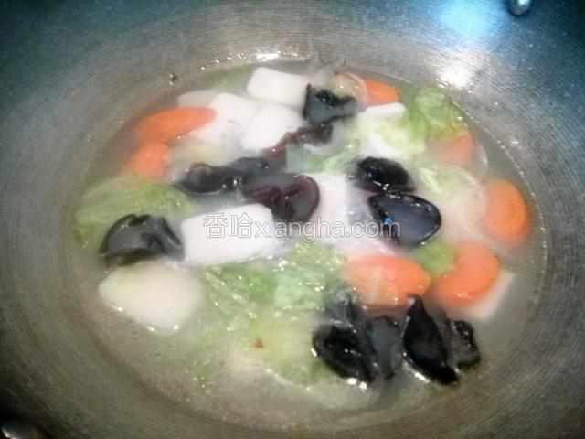 中火煮