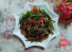 韭菜花炒牛肉的做法图解8