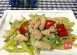 爽口西芹炒鲜尤的做法图解12