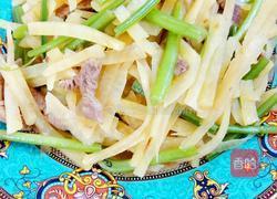 土豆丝炒菜梗的做法图解10