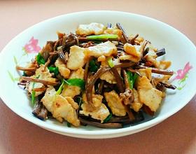 茶树菇炒瘦肉[图]