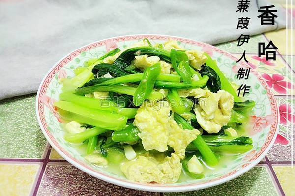 鸡蛋炒荠菜