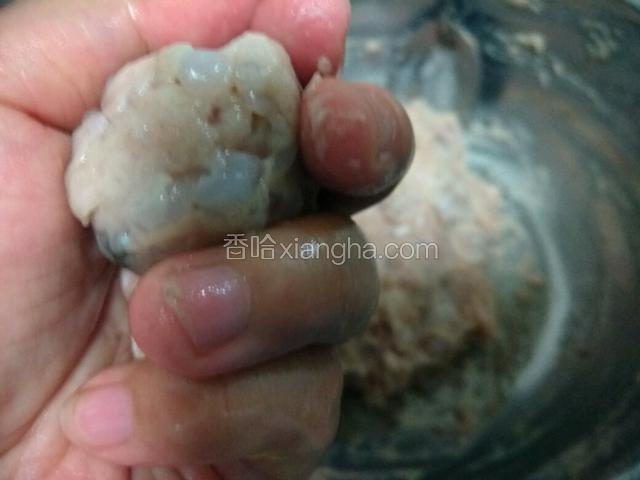 然后团成丸子状