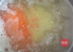 胡萝卜青菜小米粥的做法图解3