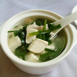 韭菜豆腐汤的做法[图]