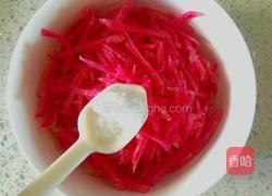 凉拌心里美萝卜丝的做法图解4