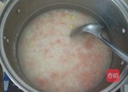 玉米火腿粥的做法图解3
