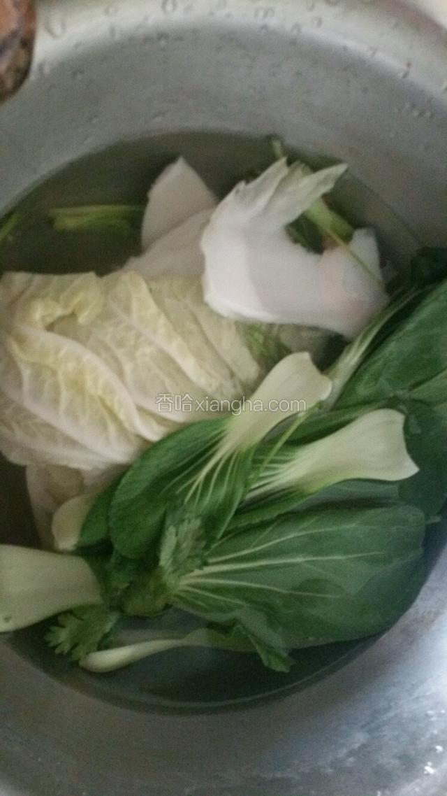 蔬菜用水浸泡洗净