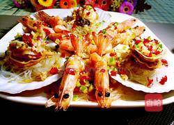 扇贝蒸蒜蓉大虾的做法图解26