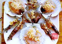 扇贝蒸蒜蓉大虾的做法图解21