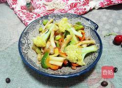 菜花炒豆菇的做法图解7
