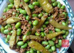 肉沫泡椒炒毛豆的做法图解8