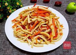 胡萝卜炒豆腐皮的做法图解11