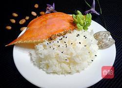 螃蟹蒸饭的做法图解5