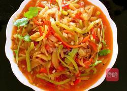 青红椒炒茄丝的做法图解5
