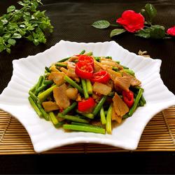 蒜台炒腊肉的做法[图]