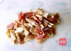 蒜台炒腊肉的做法图解2