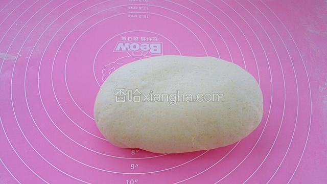 把发好的面团揉匀排气。