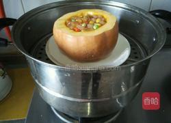 南瓜鸡肉盅的做法图解6