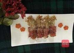 煎培根卷金针菇的做法图解4