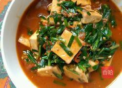 韭菜烩豆腐的做法图解7