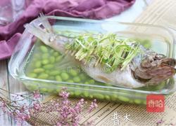 鲈鱼蒸毛豆的做法图解7