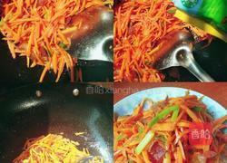红萝卜炒五花肉的做法图解6