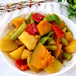 土豆豆角炖南瓜的做法[图]