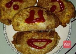 创意小丑鸡蛋大枣馒头片的做法图解4