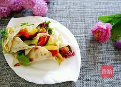 彩椒双色甘蓝卷饼的做法图解10