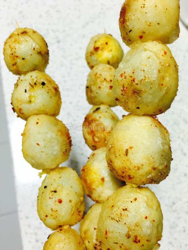 作为零食可以裹匀椒盐后串串儿