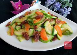 角瓜炒香肠的做法图解13