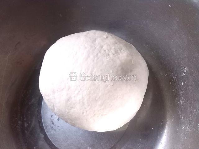 面粉加水柔成团盖好醒一会