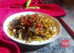 辣椒炒咸菜的做法图解5