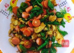 香肠辣椒炒鸡蛋的做法图解5