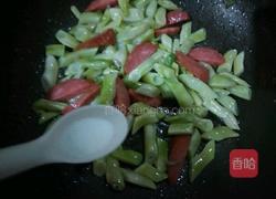 火腿肠炒扁豆的做法图解8
